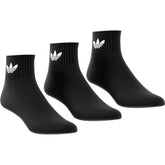 adidas Calze Mid Ankle 3 Paia Nero Bianco | NonSoloSport