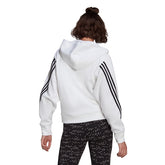 adidas Felpa Sportwear Wrapped 3-Stripes Donna Bianco Nero | NonSoloSport