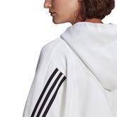 adidas Felpa Sportwear Wrapped 3-Stripes Donna Bianco Nero | NonSoloSport