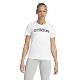 T-Shirt Donna adidas Essential Linear Slim Bianco | NonSoloSport