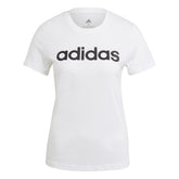 T-Shirt Donna adidas Essential Linear Slim Bianco | NonSoloSport