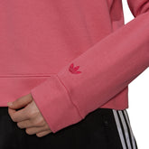 adidas Felpa Cropped Trefoil Fringe Embroidery Donna Rosa | NonSoloSport
