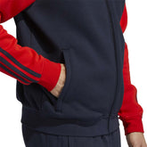 adidas Giacca SPRT Firebird Fleece Uomo Blu Rosso | NonSoloSport