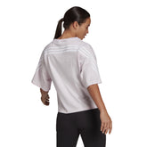 Adidas T-Shirt 3S Donna Bianco Rosa | NonSoloSport
