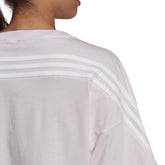 Adidas T-Shirt 3S Donna Bianco Rosa | NonSoloSport