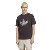 T-Shirt Uomo Adidas Trefoil Monogram Marrone | NonSoloSport