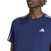 adidas T-Shirt Train Essentials 3 Stripes Uomo Blu | NonSoloSport
