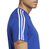 adidas T-Shirt Essential Single Jersey 3 Stripes Uomo Blu | NonSoloSport