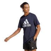 Adidas T-Shirt Big Logo Essentials Uomo Blu Navy | NonSoloSport