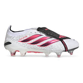 Scarpa da Calcio Uomo Adidas Predator Elite Fold-Over Tongue Terreni Morbidi Bianco Rosa Nero | NonSoloSport