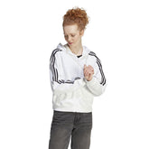 adidas Felpa 3Stripes Donna Bianco | NonSoloSport