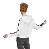 adidas Felpa 3Stripes Donna Bianco | NonSoloSport