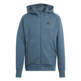 Felpa Uomo adidas Dk Full Zip Cappuccio Zne Celeste | NonSoloSport
