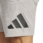 Shorts Uomo Adidas Essentials Big Logo Single Grigio Nero | NonSoloSport