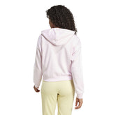 Felpa Donna adidas Essentials 3 Stripes Rosa Bianco | NonSoloSport