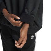 adidas Felpa Trefoil Oversized Donna Nero | NonSoloSport
