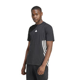 T-Shirt Uomo adidas 3Stripes Future Icons Manica Corta Cotone Nero | NonSoloSport
