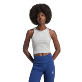 Canotta Donna Adidas Essentials Ribbed Grigio | NonSoloSport