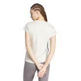 T-Shirt Donna Adidas Essentials Linear Cotton Beige | NonSoloSport
