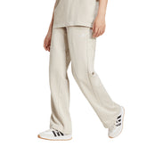 Pantalone Jogger Donna Adidas Essentials Small Logo Feel Cozy Open-Hem Beige | NonSoloSport