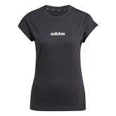 T-Shirt Donna Adidas Essentials Linear Nero | NonSoloSport