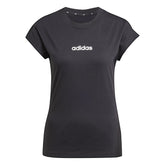 T-Shirt Donna Adidas Essentials Linear Nero | NonSoloSport