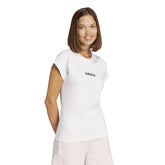 T-Shirt Donna Adidas Essentials Linear Bianco | NonSoloSport