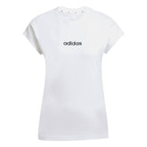 T-Shirt Donna Adidas Essentials Linear Bianco | NonSoloSport