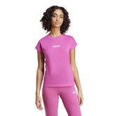 T-Shirt Donna Adidas Essentials Linear Fucsia | NonSoloSport