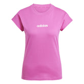 T-Shirt Donna Adidas Essentials Linear Fucsia | NonSoloSport