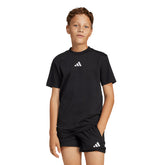 T-Shirt Ragazzo Adidas Essentials Junior Nero Bianco | NonSoloSport