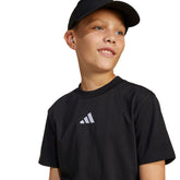 T-Shirt Ragazzo Adidas Essentials Junior Nero Bianco | NonSoloSport