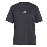 T-Shirt Donna Adidas Essentials 3 Stripes Nero Bianco | NonSoloSport