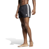 Shorts Nuoto Uomo Adidas Adicolor 3-Stripes 5-Inch Nero Bianco | NonSoloSport