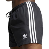 Shorts Nuoto Uomo Adidas Adicolor 3-Stripes 5-Inch Nero Bianco | NonSoloSport