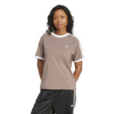 T-Shirt Donna Adidas 3-Stripes Marrone | NonSoloSport