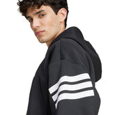 Felpa Uomo Adidas Future Icons 3 Stripes Nero Bianco | NonSoloSport