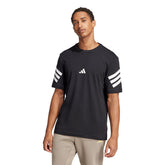 T-Shirt Uomo Adidas Future Icons 3 Stripes Nero Bianco | NonSoloSport
