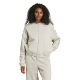 Giacca Bomber Donna Adidas Essentials Contemporary Logo Beige | NonSoloSport