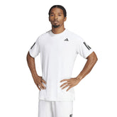 T-Shirt Uomo Adidas Tennis Club Climacool 3-Stripes Bianco | NonSoloSport