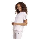 T-Shirt Donna Adidas Essentials 3-Stripes Rosa | NonSoloSport