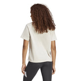 T-Shirt Donna Adidas Essentials 3 Stripes Beige Bianco | NonSoloSport