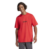 T-Shirt Uomo Adidas Essentials Linear Single Rosso | NonSoloSport