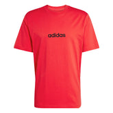T-Shirt Uomo Adidas Essentials Linear Single Rosso | NonSoloSport
