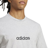 T-Shirt Uomo Adidas Essentials Linear Single Grigio | NonSoloSport