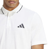 Polo Uomo Adidas Essentials Small Logo Piqué Bianco Nero | NonSoloSport