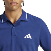Polo Uomo Adidas Essentials Small Logo Piqué Blu Bianco | NonSoloSport