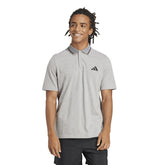 Polo Uomo Adidas Essentials Small Logo Piqué Grigio Nero | NonSoloSport