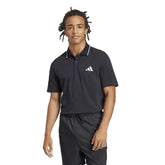 Polo Uomo Adidas Essentials Small Logo Piqué Nero Bianco | NonSoloSport