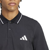 Polo Uomo Adidas Essentials Small Logo Piqué Nero Bianco | NonSoloSport